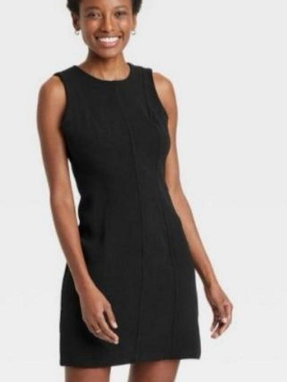 Sleeveless Black Sheath Dress - Women's Classic Cocktail Dress